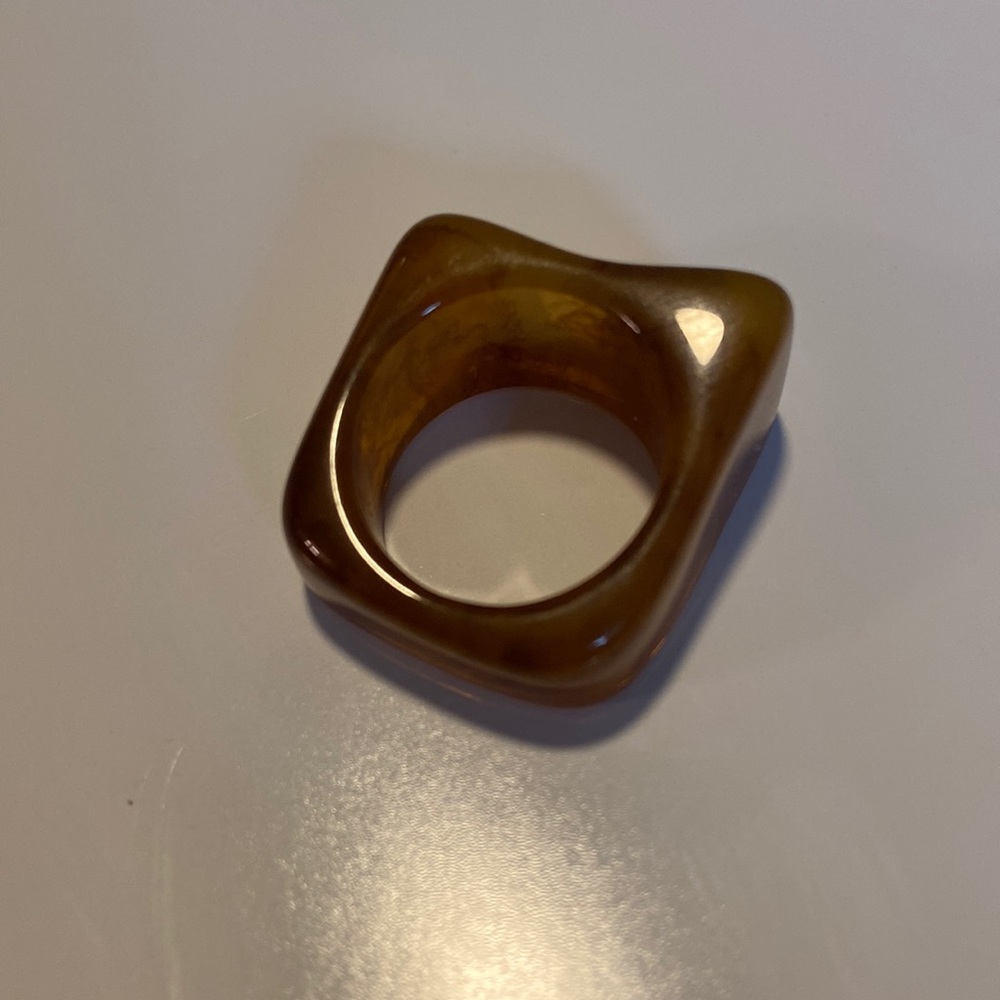 Brown Chunky Resin Ring